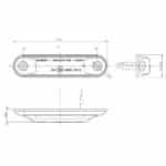 LED dark markeringslicht amber 12-24v 0,5m kabel - Afbeelding 3