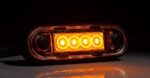 LED markeerverlichting inbouw amber 12-24v 5m. kabel