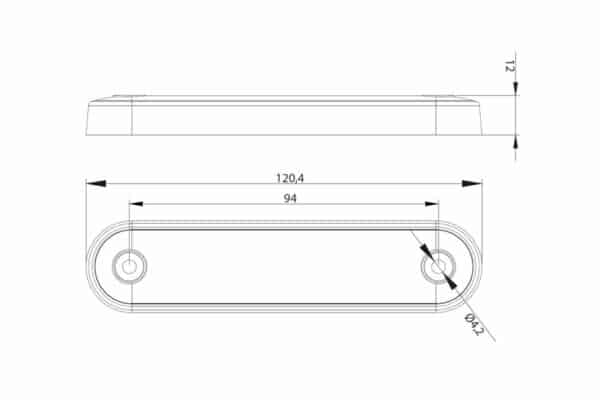 LED decoratielicht inbouw-lang groen 12-24v 0,15m. kabel | MV-2400LG - Afbeelding 5