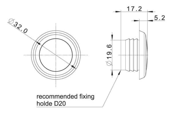 LED Compact inbouw decoratielicht groen 12-24v | MV-2600G - Afbeelding 4