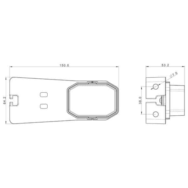 LED markeringslicht wit | 12-24v | 50cm. kabel | MV-2780W - Afbeelding 3