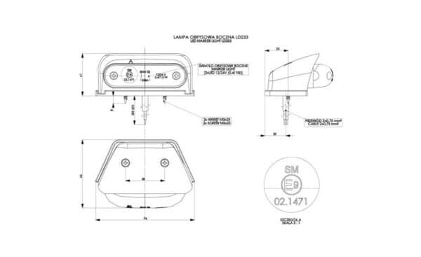 LED dark markeringslicht wit incl. beugel 12-24v 50cm kabel - Afbeelding 3