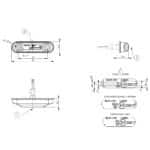 LED markeringslicht amber met beugel | 12-24v | 50cm. kabel | MV-4300A - Afbeelding 5