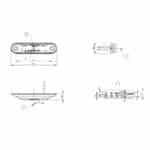 LED dark markeringslicht wit 12-24 50cm kabel - Afbeelding 3