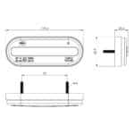 LED markeringslicht amber | 12-24v | 50cm. kabel | MV-5000A - Afbeelding 8