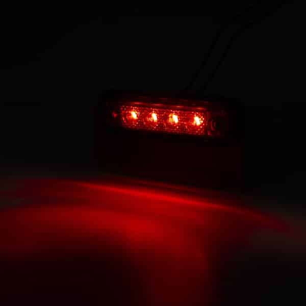 LED dark markeringslicht rood 12-24v 50cm kabel - Afbeelding 3