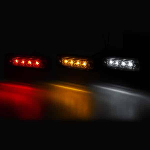 LED dark markeringslicht amber 12-24v 50cm kabel - Afbeelding 3