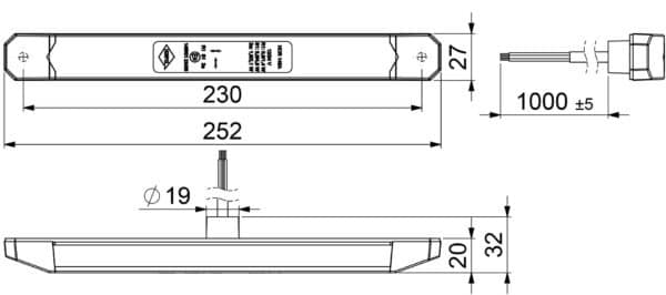 LED achterlicht Slimline universeel 12-24V 50cm kabel - Afbeelding 6