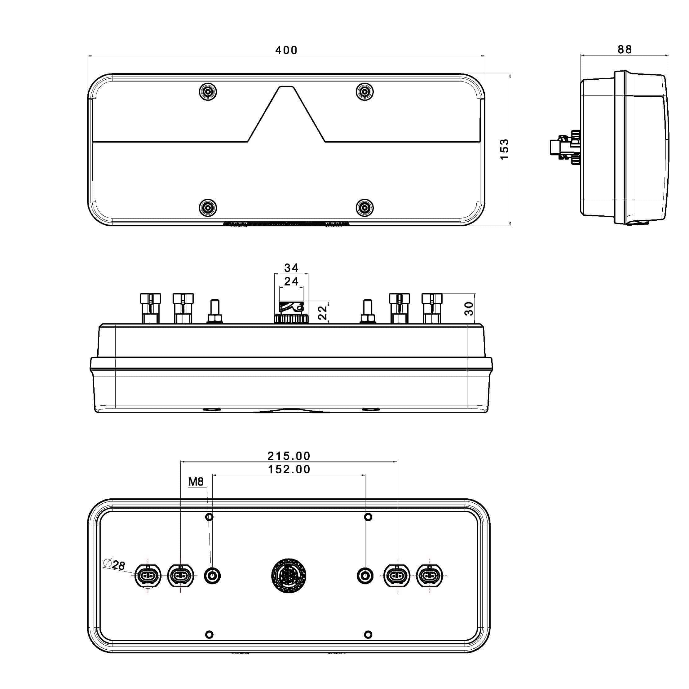 VC-1031B7_4 Links | LED trailerlamp | dynamisch knipperlicht | 9-36v | 7-PIN | VC-1031B7 - Afbeelding 4