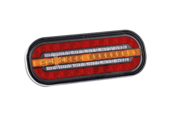 LED compact achterlicht met statisch knipperlicht | montage H+V 12-24v | VC-330 - Afbeelding 1