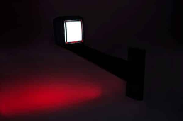 LED breedtelamp rechts rood-wit 12-24v 50cm kabel - Afbeelding 6