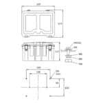Connectionbox hoog model 21x ingang IP54 - Afbeelding 2