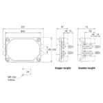 Connectionbox laag model 2 x 8 aansluiting IP54 - Afbeelding 2
