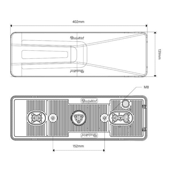 Truck-Lite M900 achterlicht links 7-PIN (EU)+ 5xSS 24v - Afbeelding 2