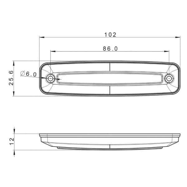LED markeerlicht wit 12-24v 15cm. kabel - Afbeelding 5