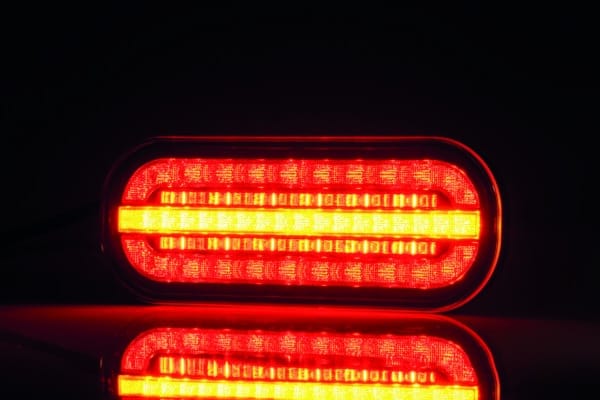 LED compact achterlicht met statisch knipperlicht | montage H+V 12-24v | VC-330 - Afbeelding 2