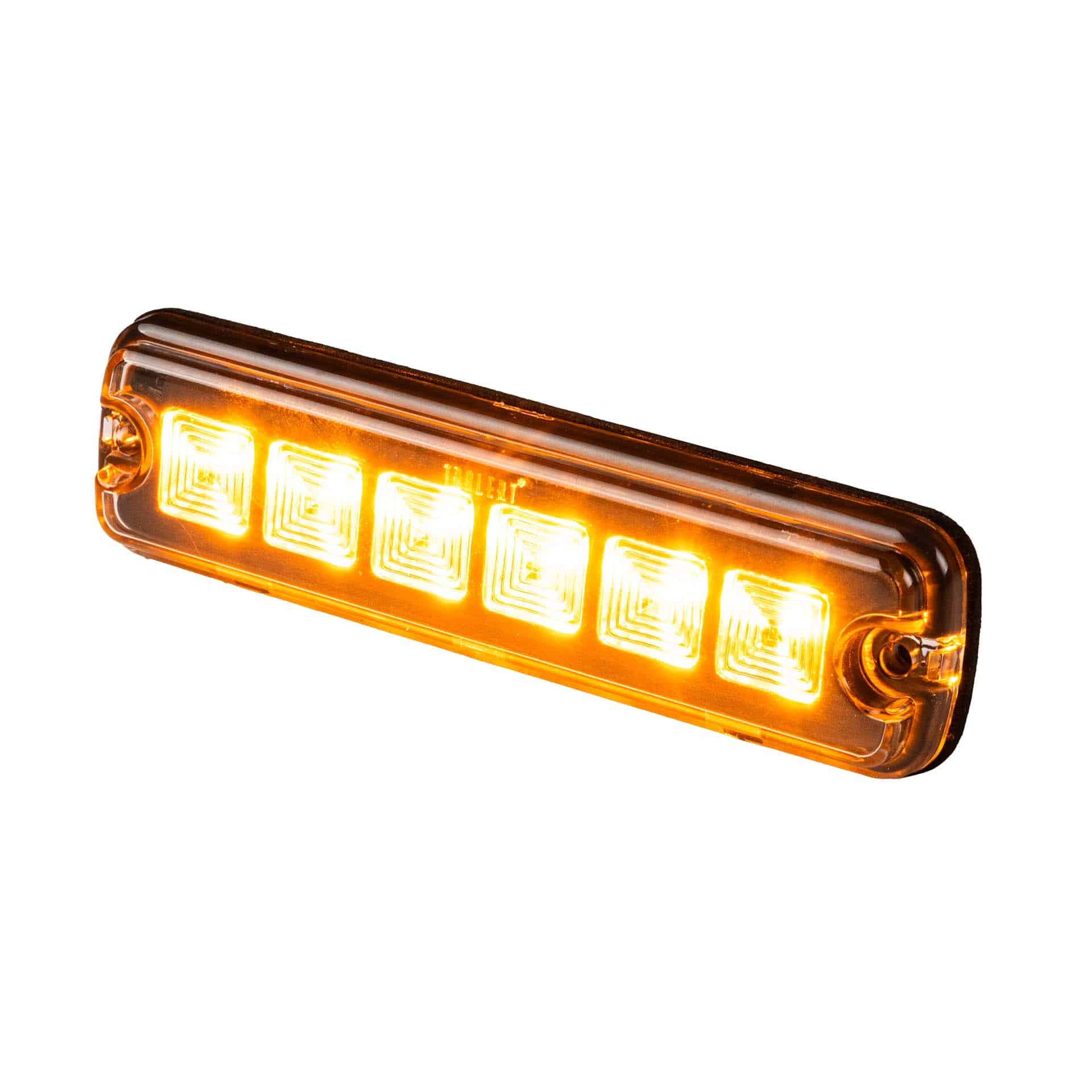 1-SF-1600A LED R65 Flitser 6-LED amber 12-24v 200cm kabel - Afbeelding 1