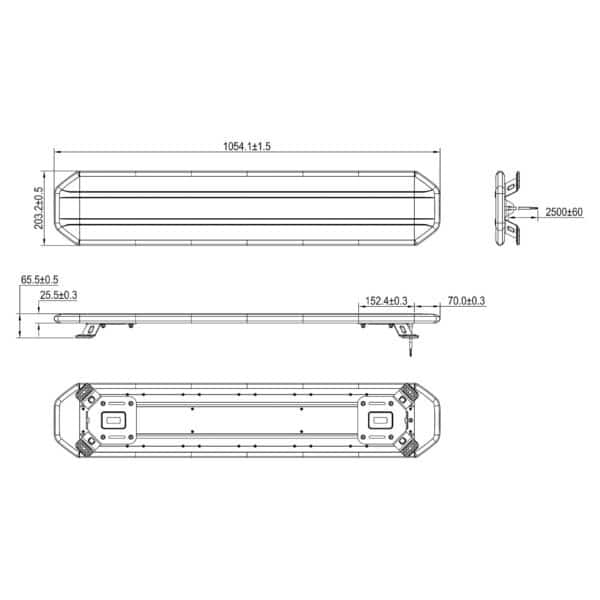 LED dakset amber | 1054mm | 12-24v | incl. controller - Afbeelding 10