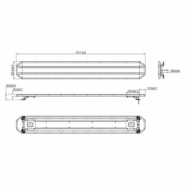 LED dakset amber | 1511mm | 12-24v | incl. controller - Afbeelding 10