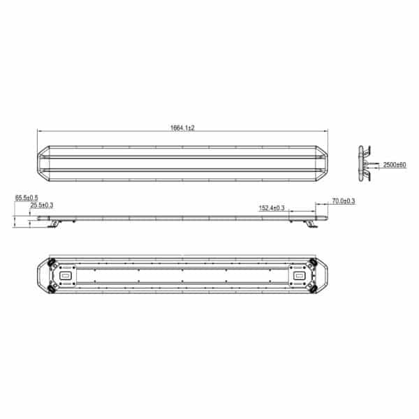 LED dakset amber | 1664mm | 12-24v | incl. controller - Afbeelding 10