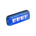 LED R10 Flitser 4-LED blauw 12-24v 200cm kabel - Afbeelding 4