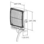 LED flitser 4-LED | op montagevoet | R65 | amber | 12-24v | ED0001R - Afbeelding 2