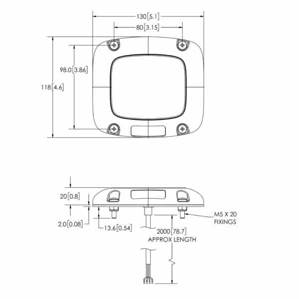 LED flitser | R65 | amber 8-LED | 12-24v | ED5110A - Afbeelding 2