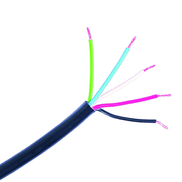 5-aderige kabel | 1,50mm² | zwart-rood-blauw-groen-wit | 50m - Afbeelding 1