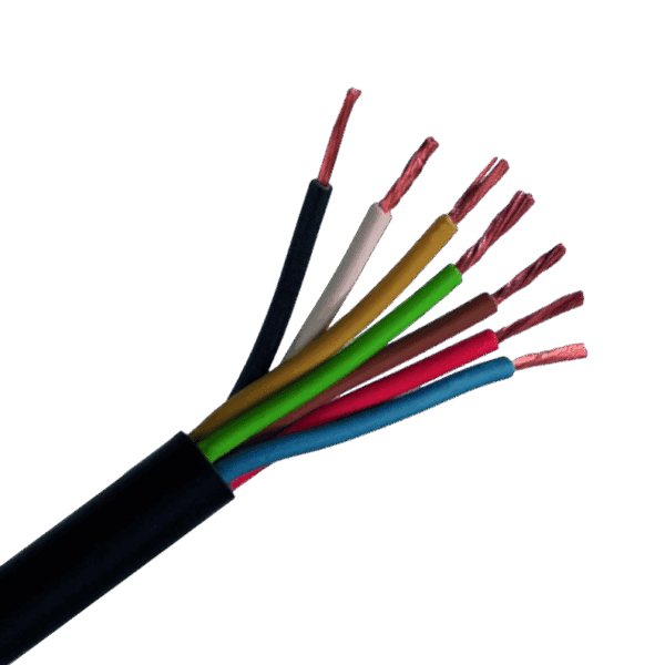 7-aderige kabel | 1,00mm² | zwart-rood-blauw-bruin-geel-groen-wit | 50m - Afbeelding 1