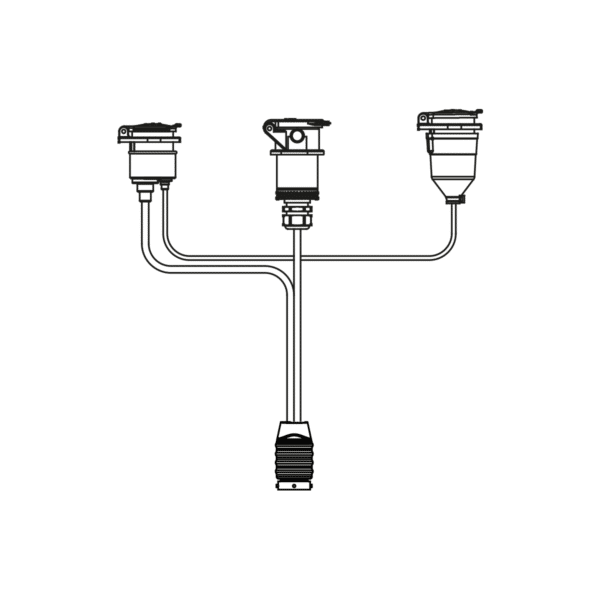 Frontkabel 15P | 24N | 24S, 150cm kabel met 15P Bajonet - Afbeelding 1