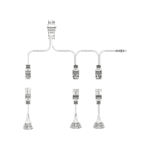 Y-kabel tbv 3 achterlichten (schuifconn.) incl. zijkabel
