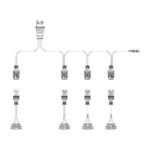 Y-kabel tbv 4 achterlichten (schuifconn.) incl. zijkabel