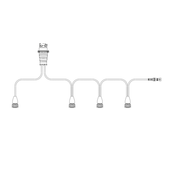 Y-kabel tbv 4 achterlichten (5-PIN) incl. zijkabel - Afbeelding 1