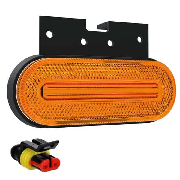 LED markeerlicht amber 12/36V 1,2m. kabel + Superseal - Afbeelding 1