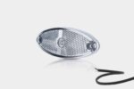 LED markeringslicht ovaal wit | 12-24v | 50cm. kabel | MV-5800W