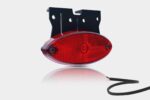 LED markeringslicht ovaal rood met steun | 12-24v | 50cm. kabel | MV-5850R