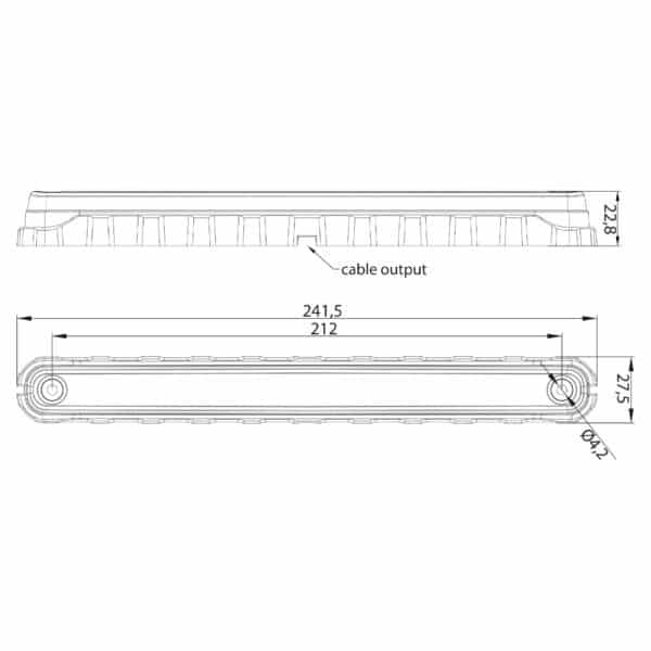 LED markeringslicht amber | 12-24v | 0,15m. kabel | MV-5900A - Afbeelding 4