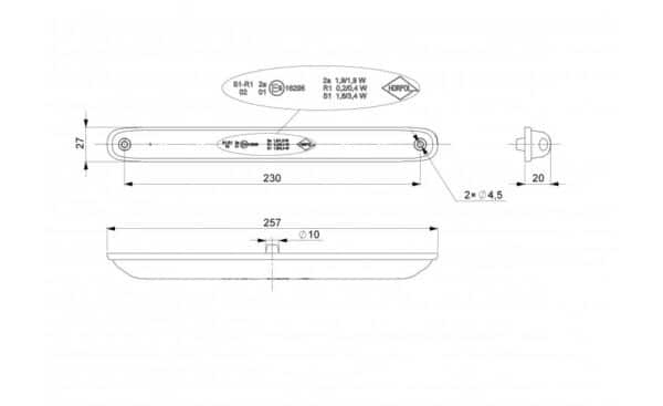 LED Knipperlicht Statisch slimline | 12-24v | 100cm. kabel | VK-150 - Afbeelding 9