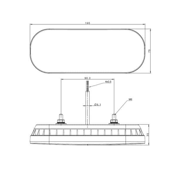 LED compact achterlicht met statisch knipperlicht | montage H+V 12-24v | VC-330 - Afbeelding 6