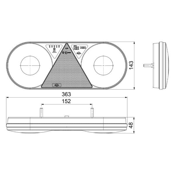 Rechts | LED achterlicht | 12-24v | 200cm kabel | VC-3702 - Afbeelding 7