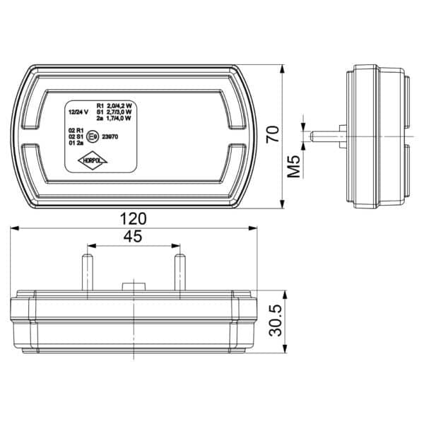 LED achterlicht compact | 12-24v | 1m. kabel | VC-4150 - Afbeelding 11