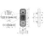 LED compact combinatielicht | 12-24v | 2m. kabel | VC-4300 - Afbeelding 8