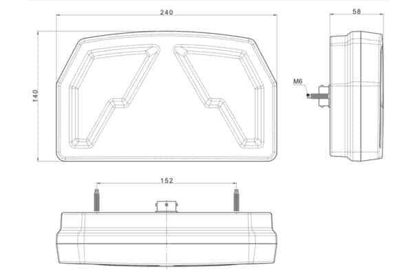 LED neon achterlicht links + kenteken 12-24v - 100cm kabel - Afbeelding 4