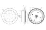 LED darklook mist-achteruitrijlicht, chrome 12-24v 1m. kabel inbouw - Afbeelding 3
