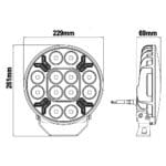 LED Ypsilon 12LED amber-wit met flitser 8000lm - 3m kabel | WD-12080.1 - Afbeelding 12