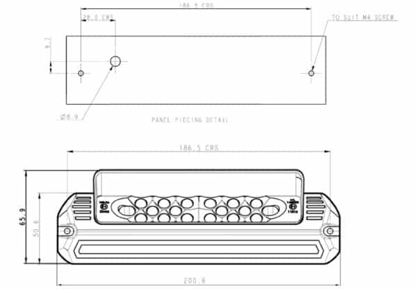 LED ADR ECE-R23 onderbouw werklamp 940lm 12-24v + SS-conn - Afbeelding 3