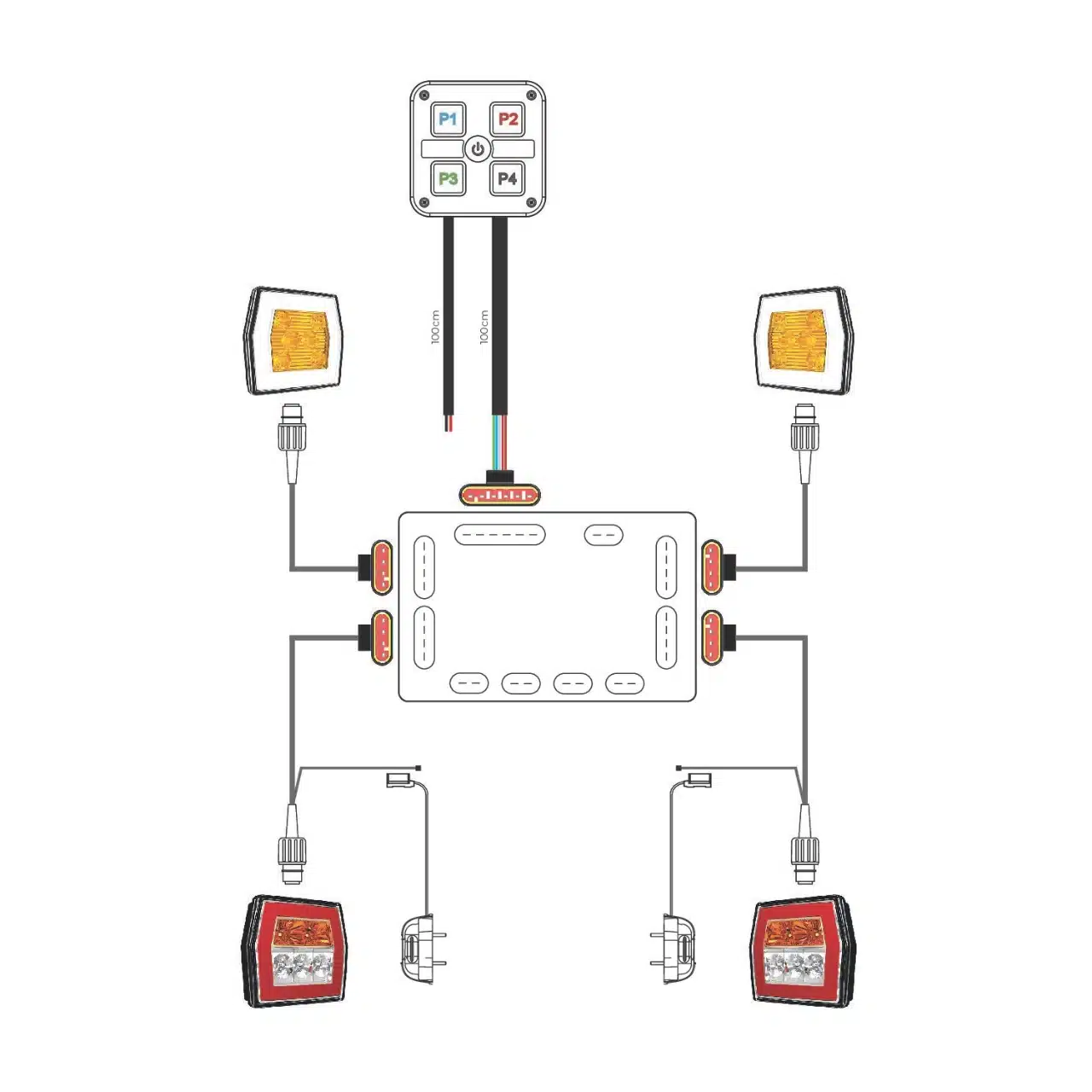 PS-250KIT Minigraver verlichtingsset 12/24v incl. controlunit - PS-250KIT - Afbeelding 1