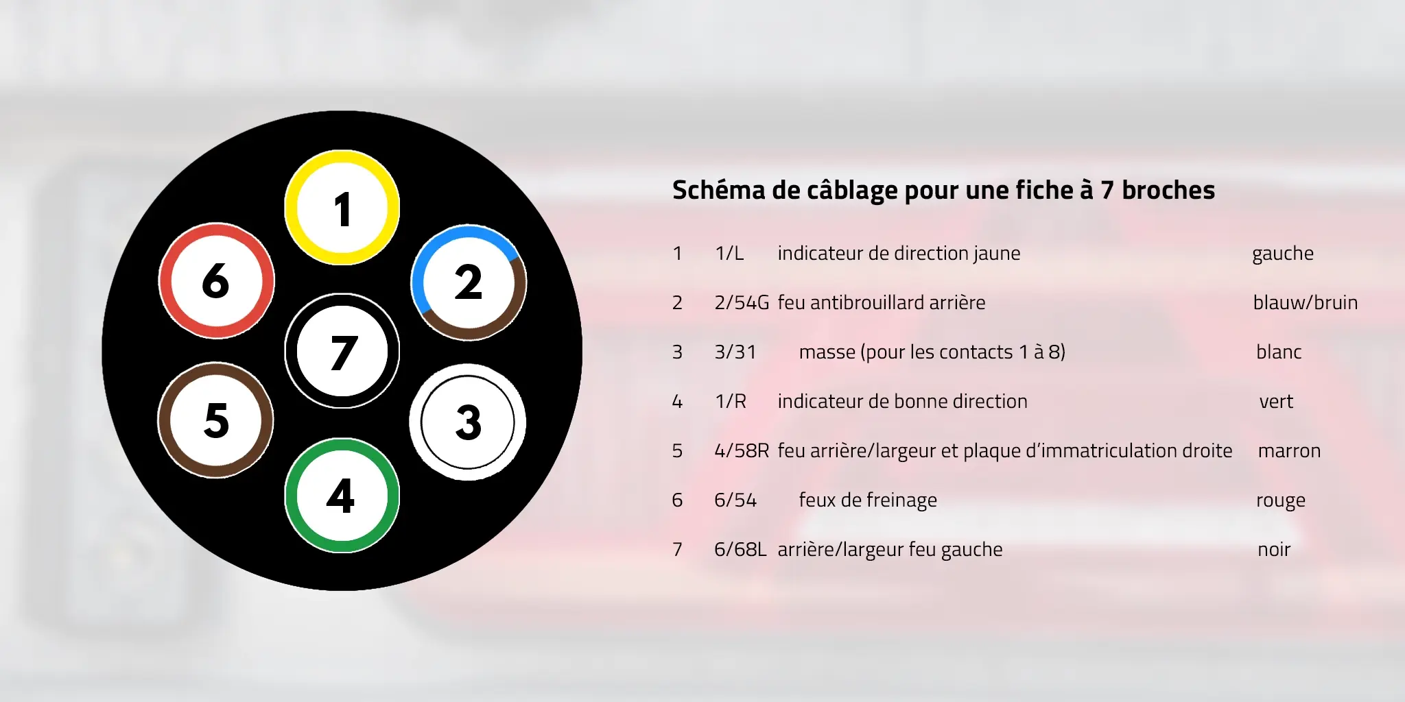 Schéma de branchement 7 pôles