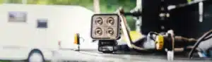 werklamp op een trailer