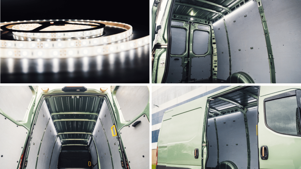 Led strip in een bedrijfswagen